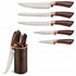 Luxus Küchenmesser-Set 6-teilig | Premium Messerblock aus 3CR13 Edelstahl